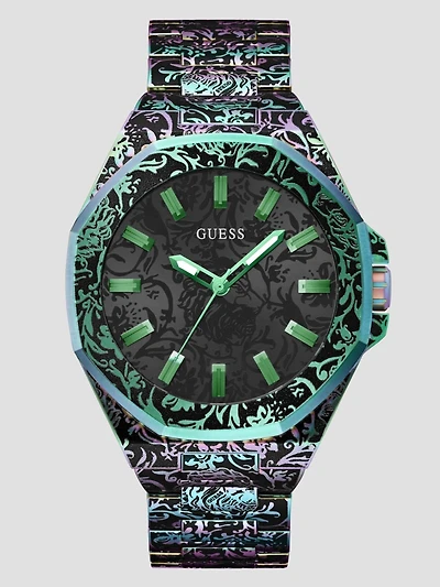 Iridescent Print Analog Watch