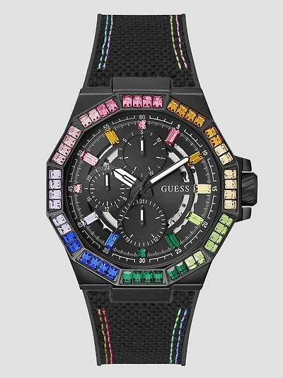 Nylon Rainbow-Crystal Multifunction Watch