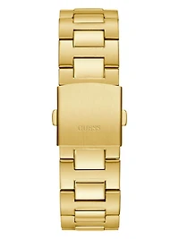 Gold-Tone and Green Multifunction Watch