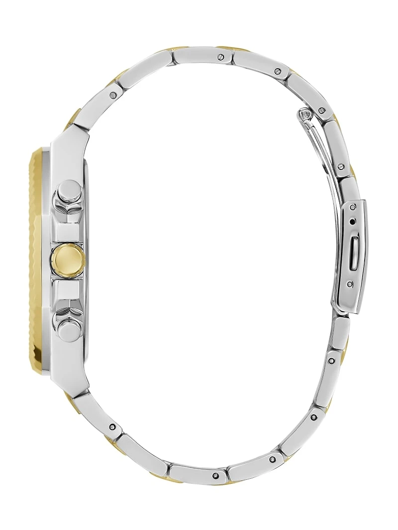 Two-Tone and Blue Multifunction Watch
