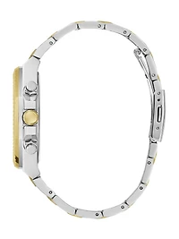 Two-Tone and Blue Multifunction Watch