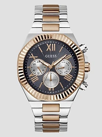 Two-Tone and Navy Multifunction Watch
