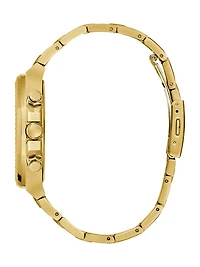 Gold-Tone and Black Multifunction Watch