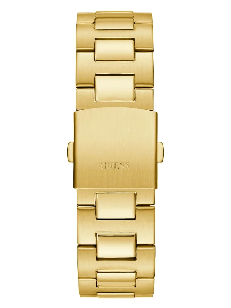 Gold-Tone and Black Multifunction Watch
