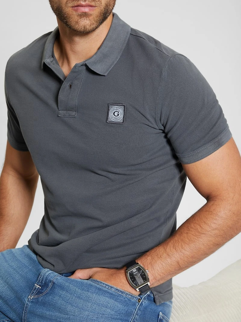 Silver-Tone and Black Leather Analog Watch