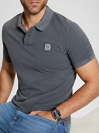 Silver-Tone and Black Leather Analog Watch