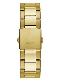 Textured Gold-Tone Multifunction Watch