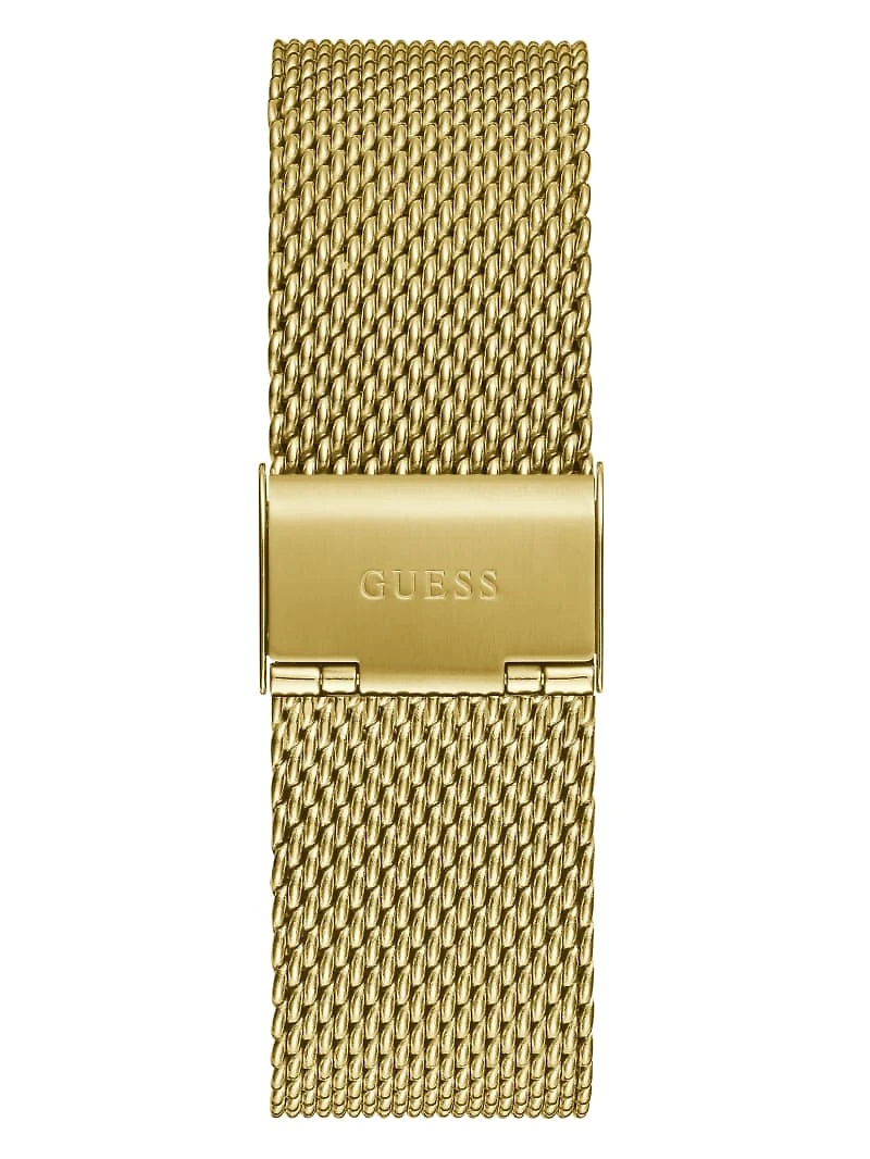 Gold-Tone Mesh Analog Watch