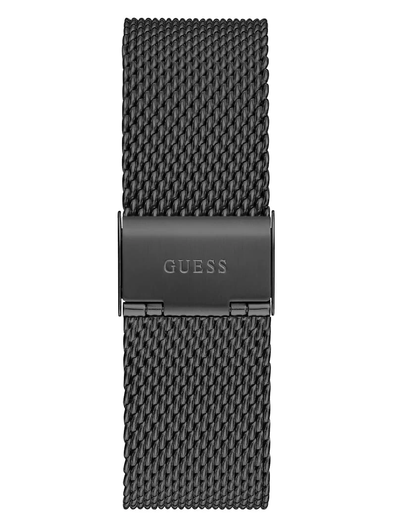 Black Mesh Analog Watch