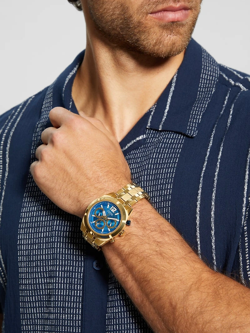 Gold-Tone Chronograph Watch