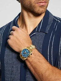 Gold-Tone Chronograph Watch