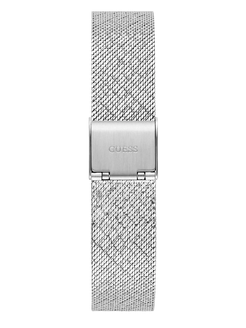Silver-Tone Mesh Analog Watch