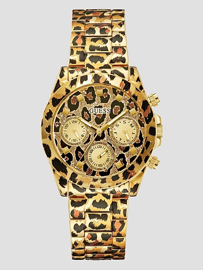 Gold-Tone Multifunction Watch