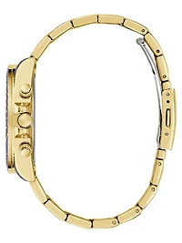Printed Gold-Tone Multifunction Watch