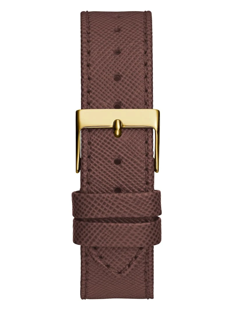 Brown Leather Chronograph Watch