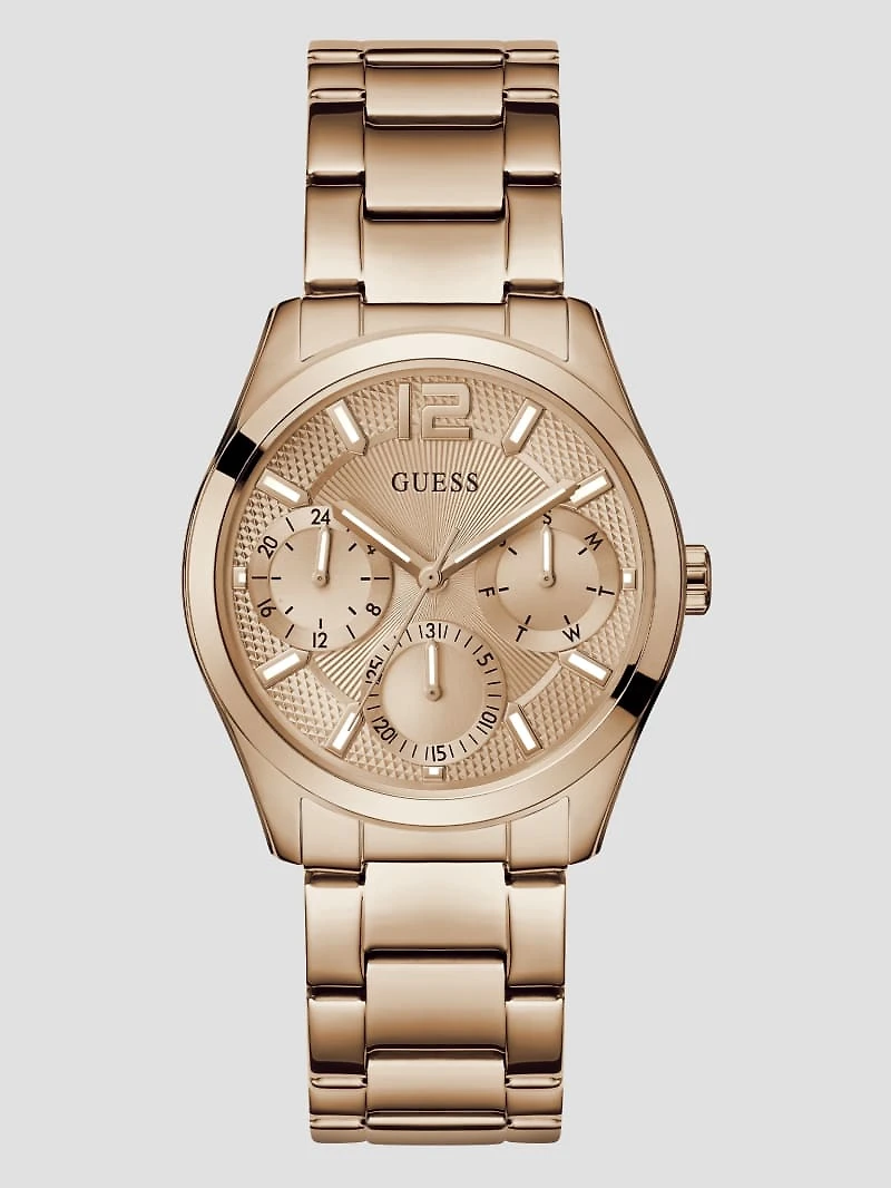 Rose Gold-Tone Multifunction Watch