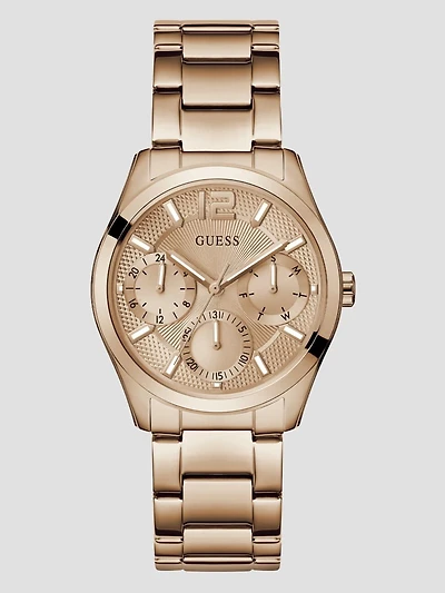 Rose Gold-Tone Multifunction Watch