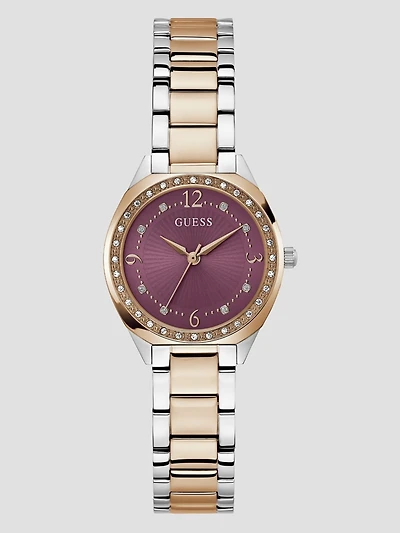 Two-Tone Purple Analog Watch