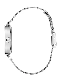 Silver-Tone Mesh Analog Watch