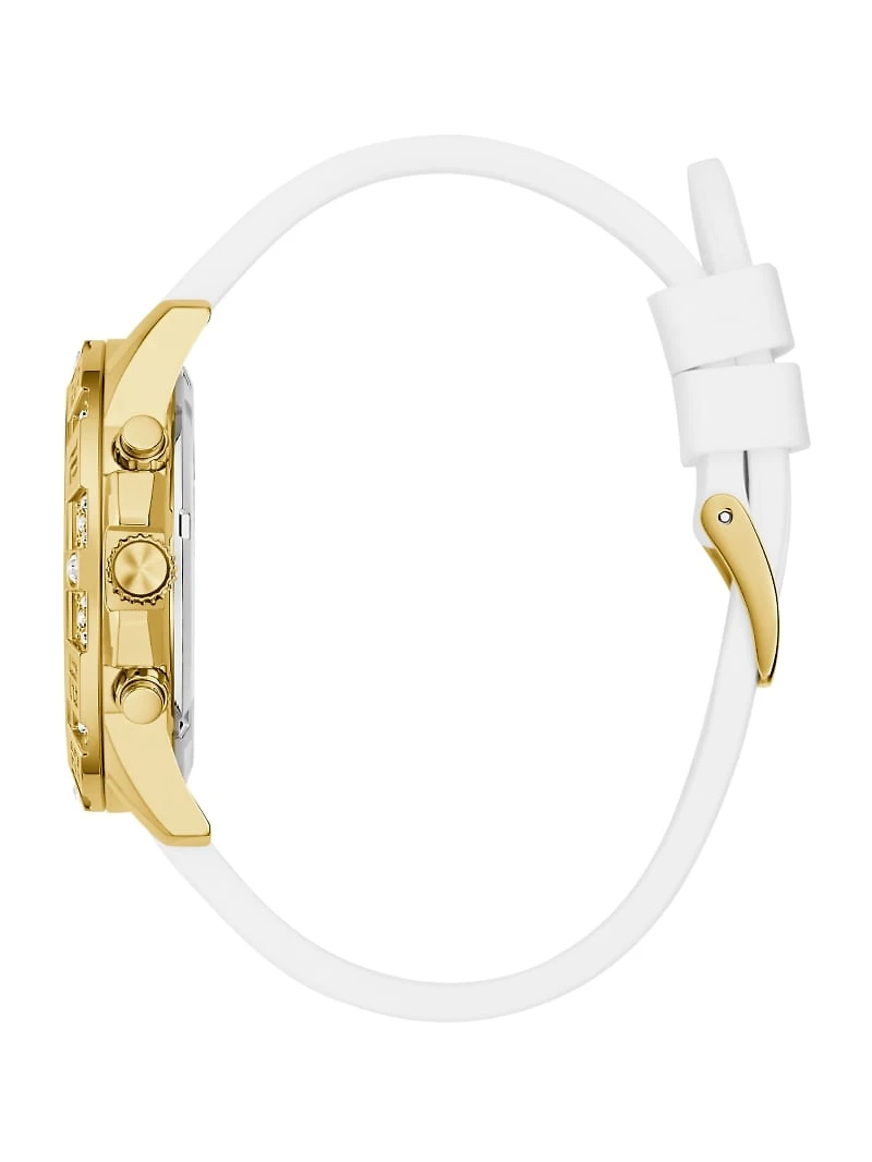 Gold-Tone Silicon Multifunction Watch