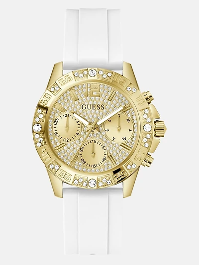 Gold-Tone Silicon Multifunction Watch