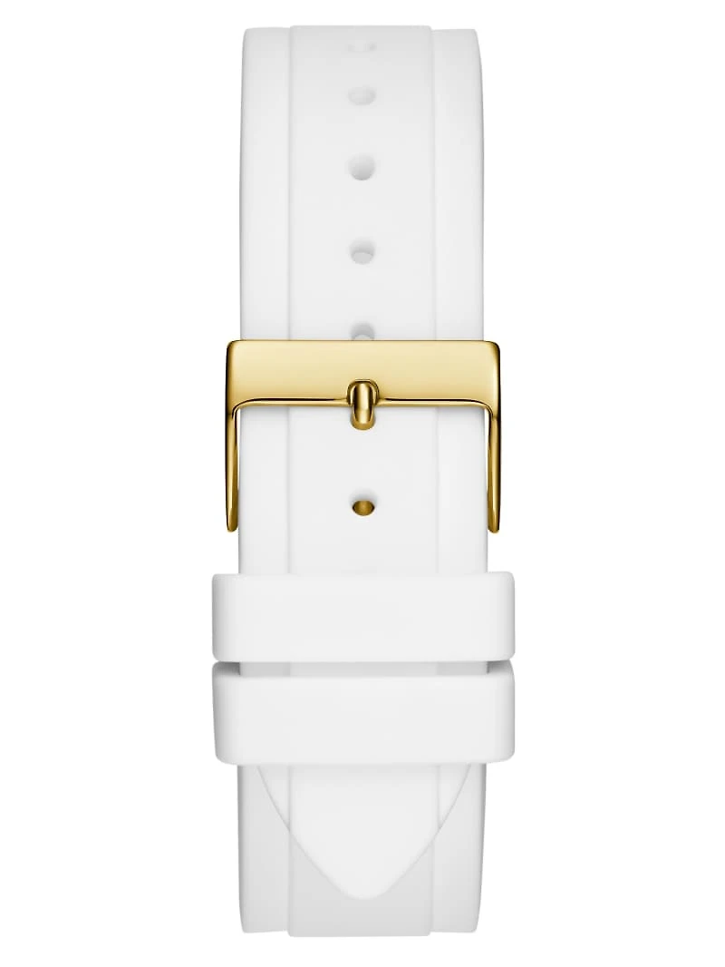 White & Gold-Tone Multifunction Watch