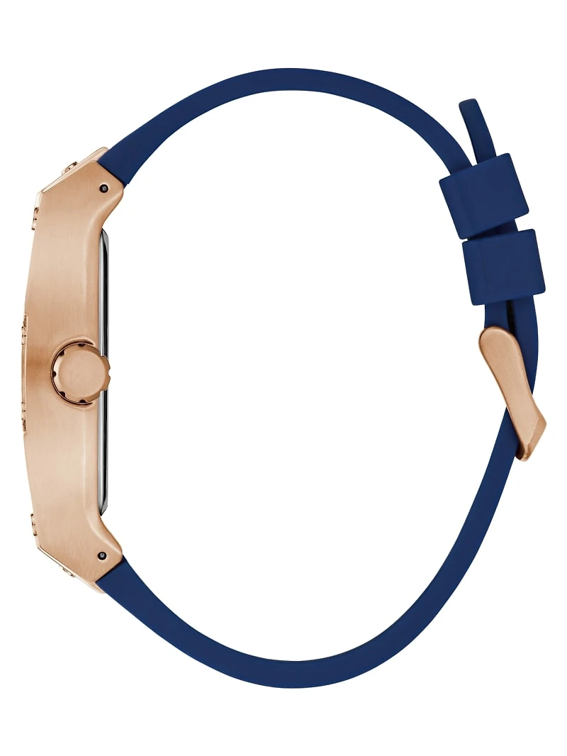 Rose Gold-Tone Silicon Multifunction Watch