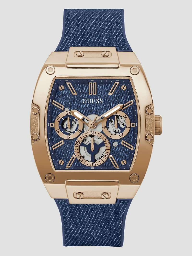 Rose Gold-Tone Silicon Multifunction Watch