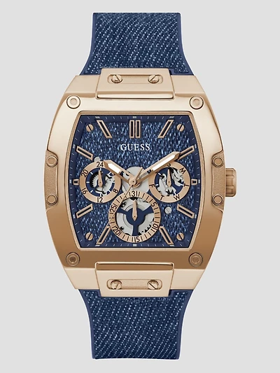 Rose Gold-Tone Silicon Multifunction Watch