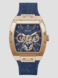 Rose Gold-Tone Silicon Multifunction Watch