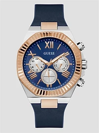 Blue and Multi-Tone Multifunction Watch