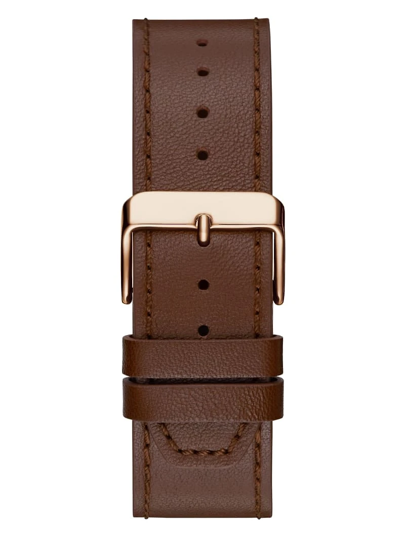 Brown Leather Multifunction Watch