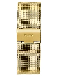 Gold-Tone Mesh Analog Watch