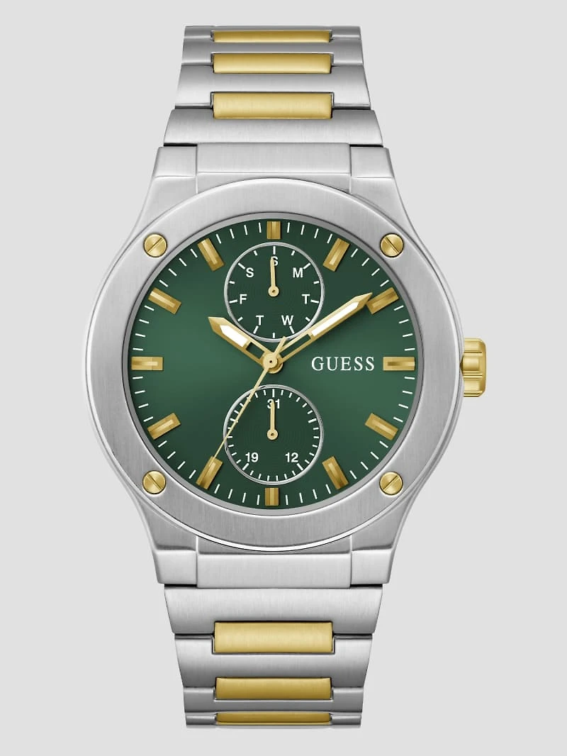 Two-Tone Green Multifunction Watch