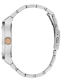 Silver and Rose Gold-Tone Multifunction Watch