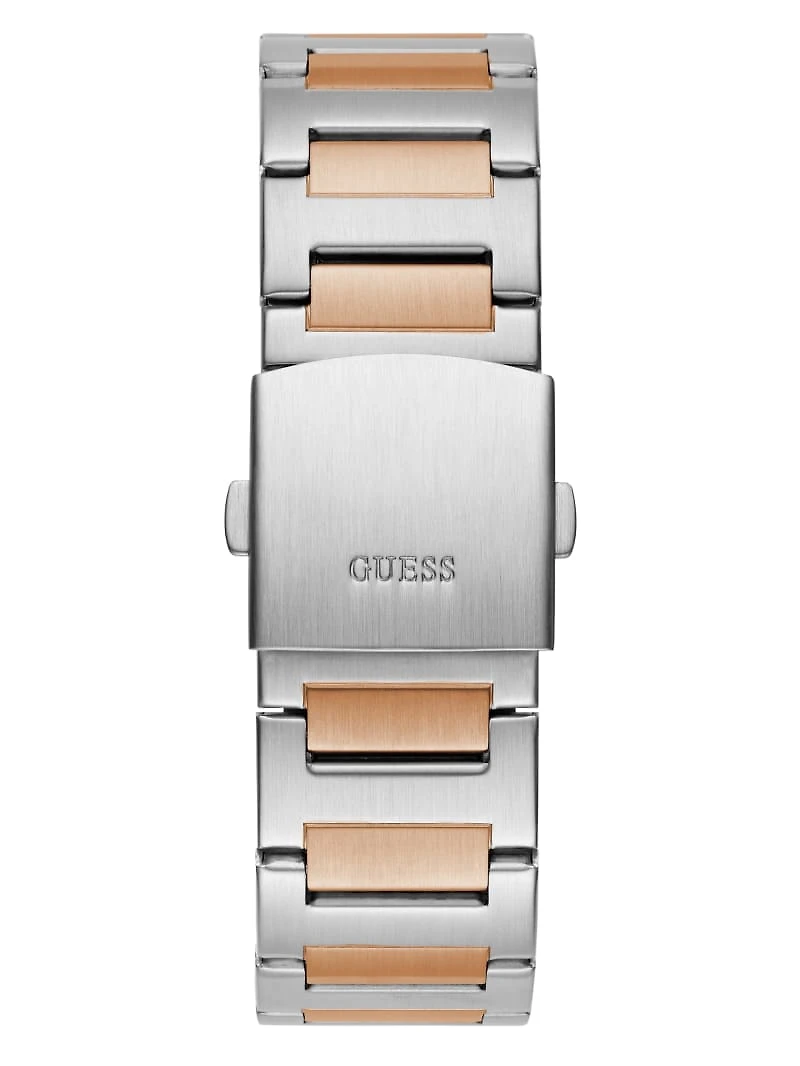 Silver and Rose Gold-Tone Multifunction Watch