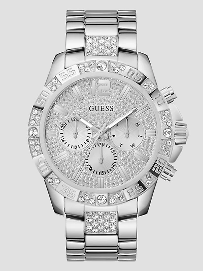 Silver-Tone Chronograph Watch