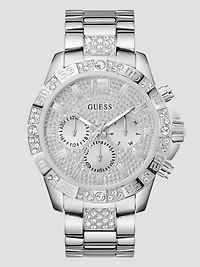 Silver-Tone Chronograph Watch