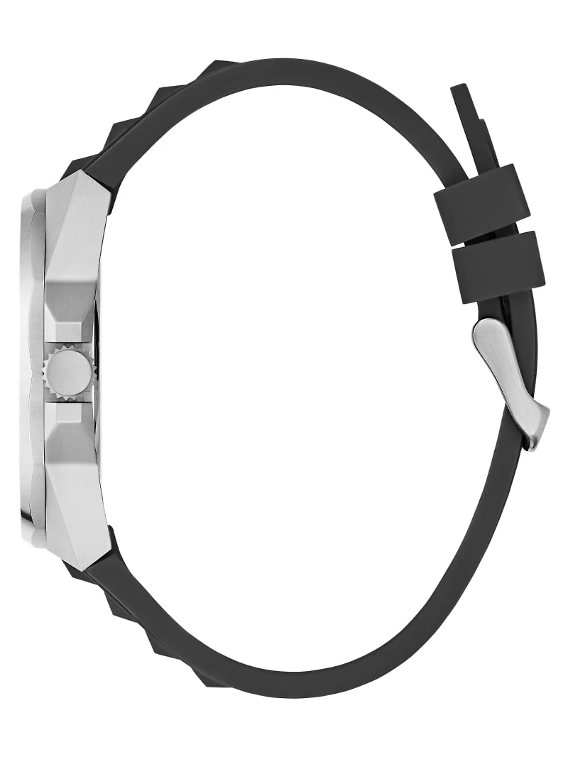 Silver-Tone and Green Multifunction Watch