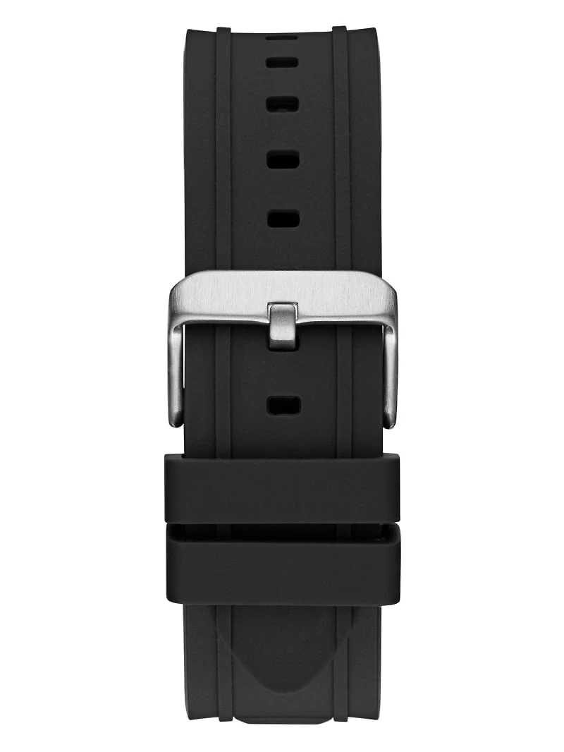 Silver-Tone and Green Multifunction Watch