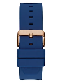Rose Gold-Tone Silicon Chronograph Watch