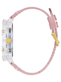 Pink and White Multifunction Silicon Watch