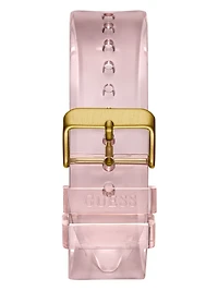Pink and White Multifunction Silicon Watch