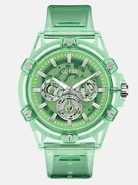 Transparent Green Multifunction Watch