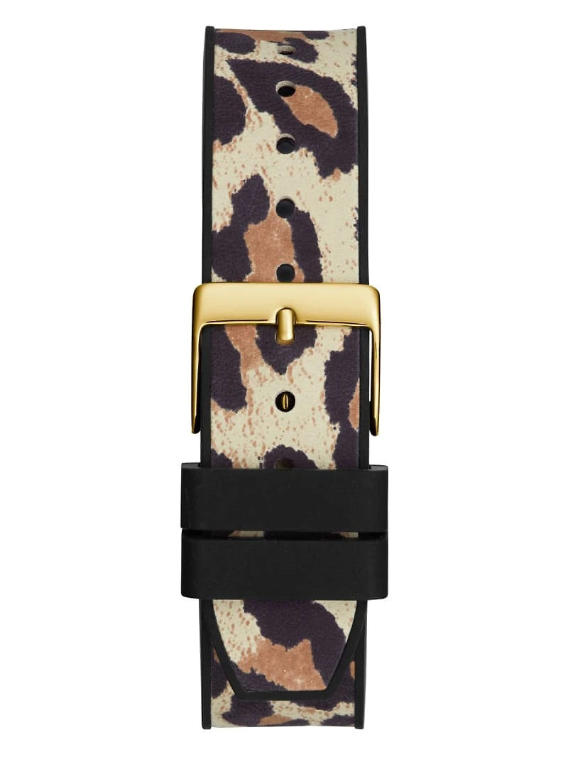 Gold-Tone Leather Analog Watch