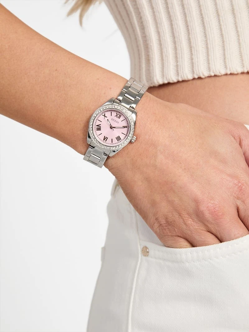 Silver-Tone Analog Watch