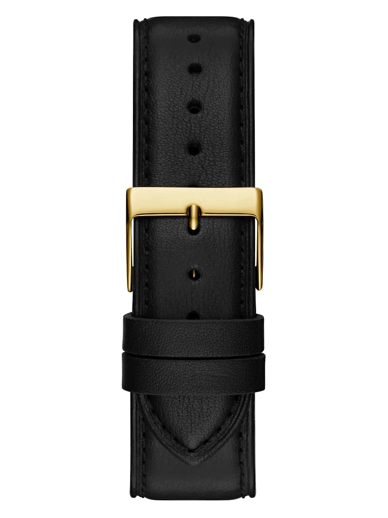 Two-Tone Leather Analog Watch