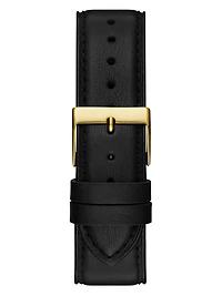 Two-Tone Leather Analog Watch