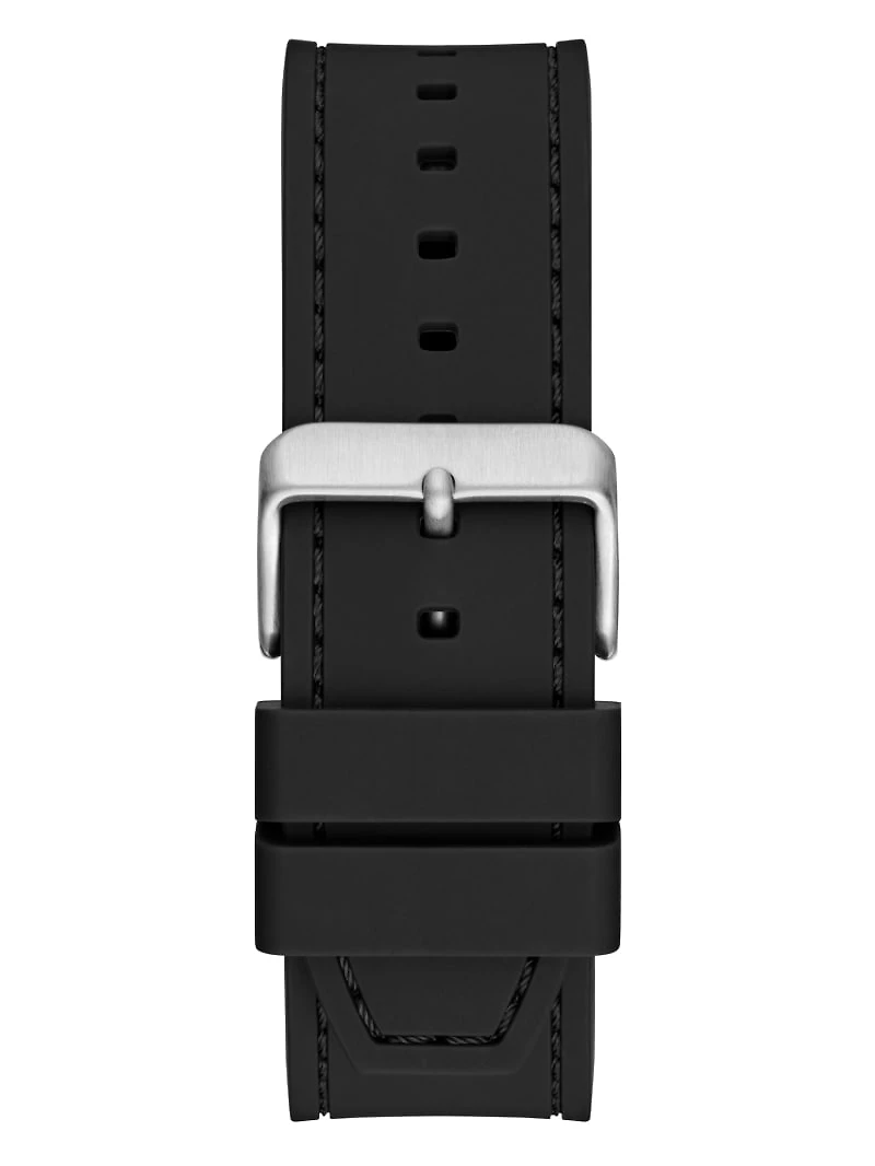 Silver-Tone and Black Analog Watch