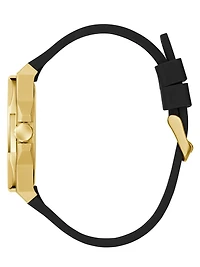 Gold-Tone and Black Analog Watch